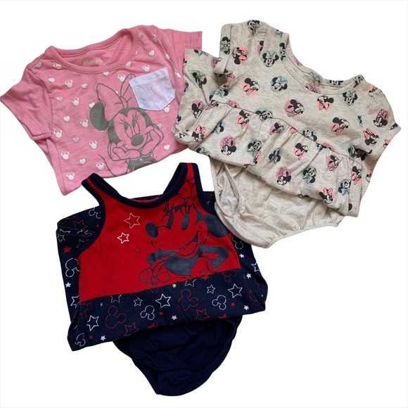 Disney Other - Minnie Mouse 18 M Dress Shirt Lot of 5 Disney Girl